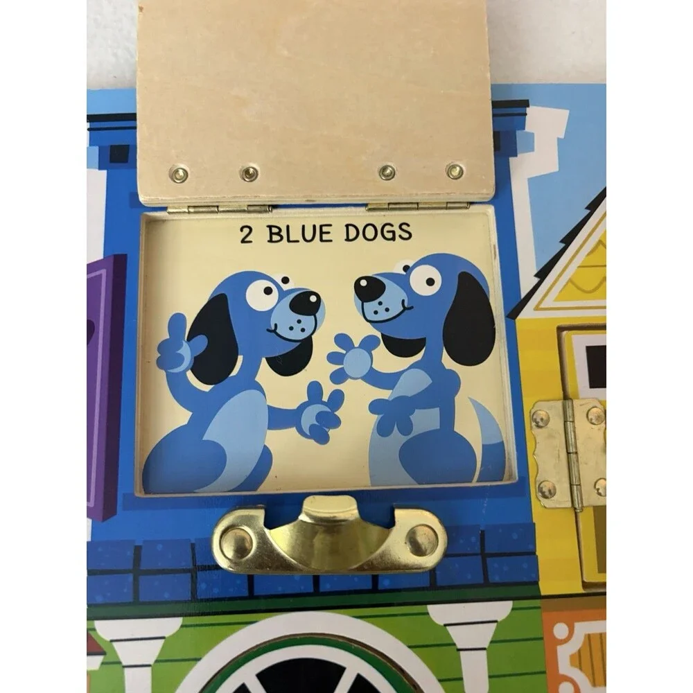 Melissa & Doug Latches Board Kids Wooden Montessori Learning Activity Toy